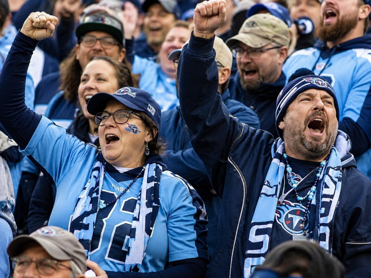 Tennessee Titans fans attending a team event